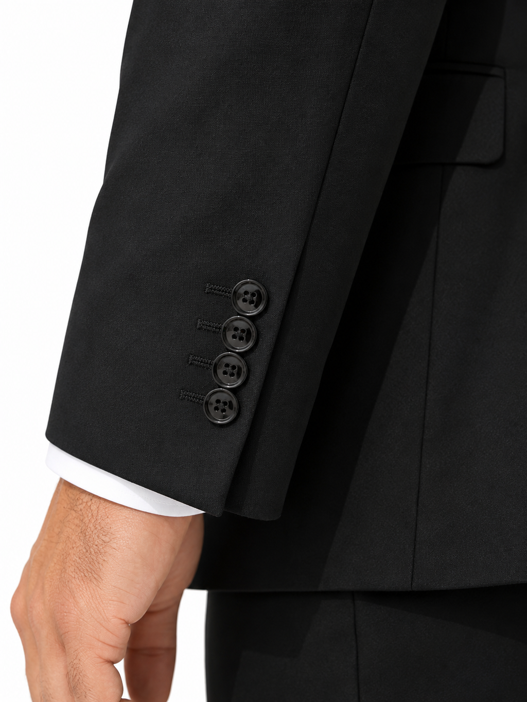 Guild Portici Slim Fit 3-teilige mit Weste Anzug Schwarz