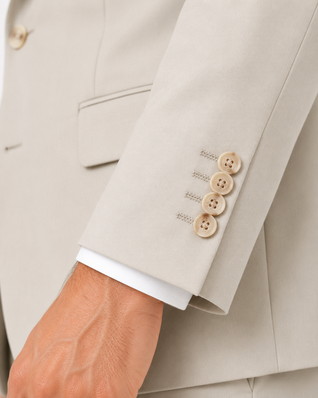 Guild Nitra Slim Fit 2 Teilege Anzug Beige