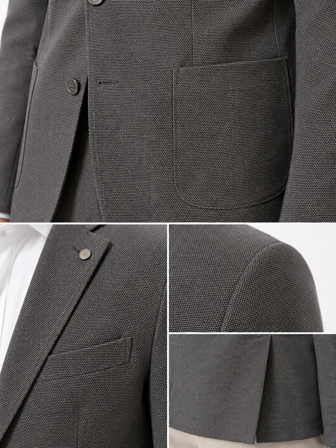 Amalfi Leinenjacke in Rauchgrau