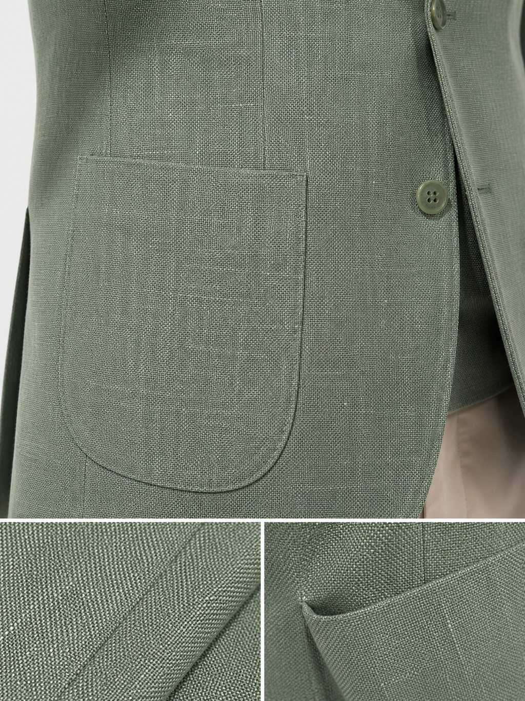 Graue Amalfi-Leinenjacke