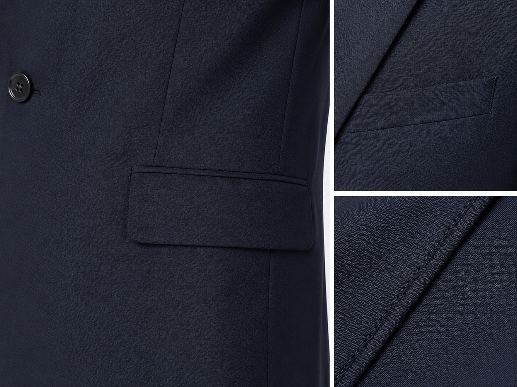 Guild Portici Slim Fit 3-teilige mit Weste Anzug Marineblau