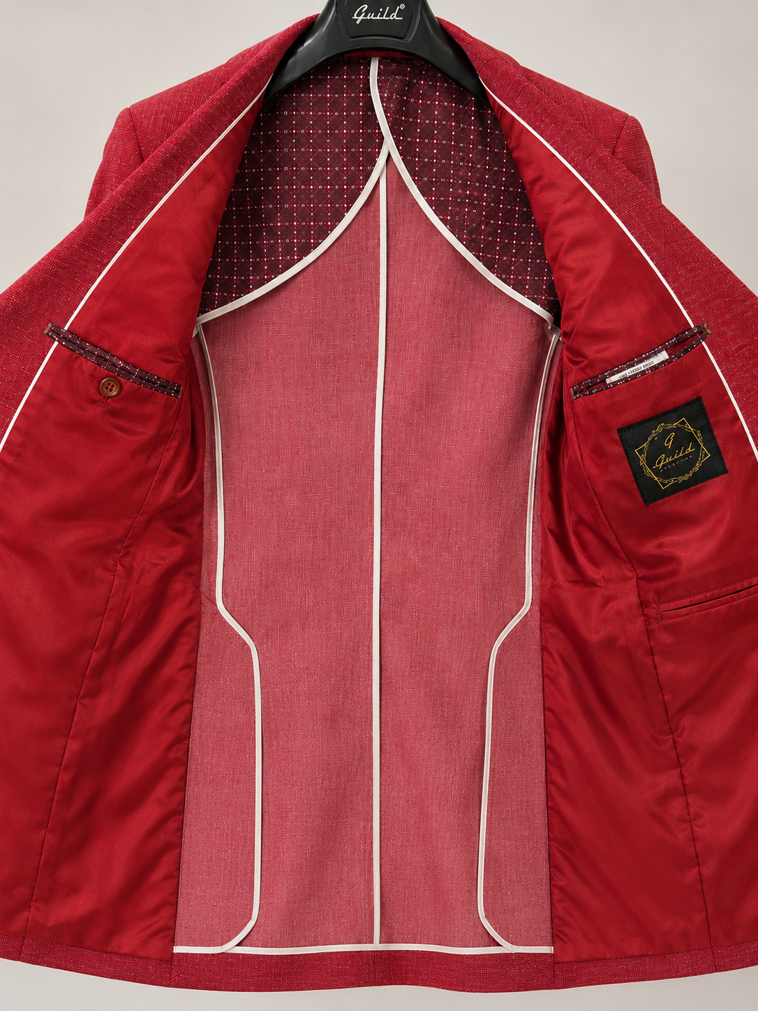 Rote Amalfi-Leinenjacke