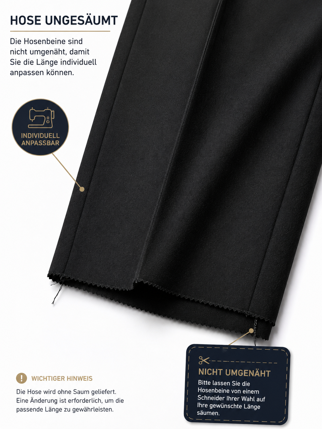 Guild Portici Slim Fit 3-teilige mit Weste Anzug Schwarz