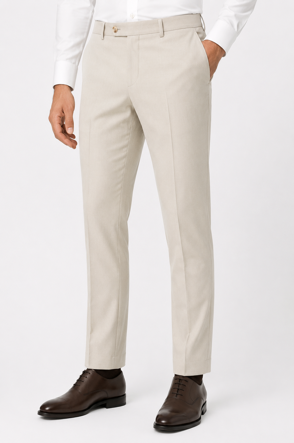 Guild Nitra Slim Fit 2 Teilege Anzug Beige
