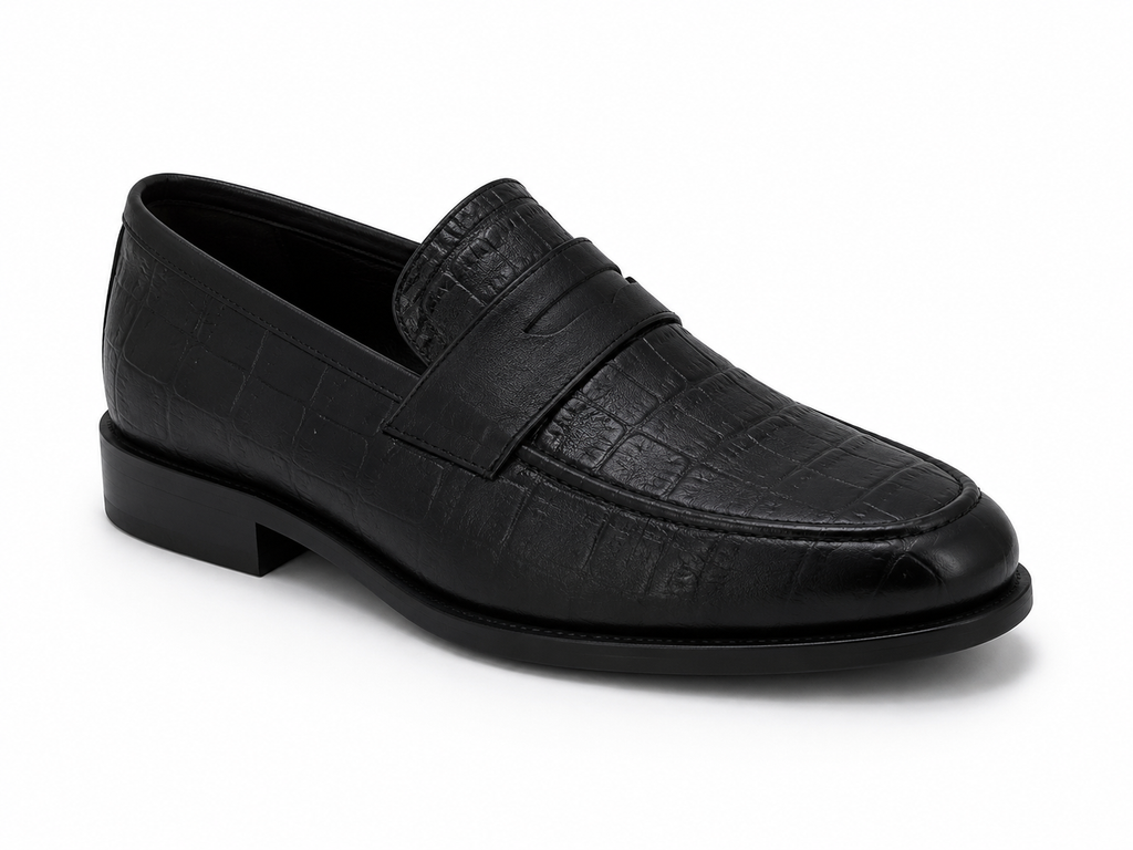 100 % Leder  Schwarze Schuhe