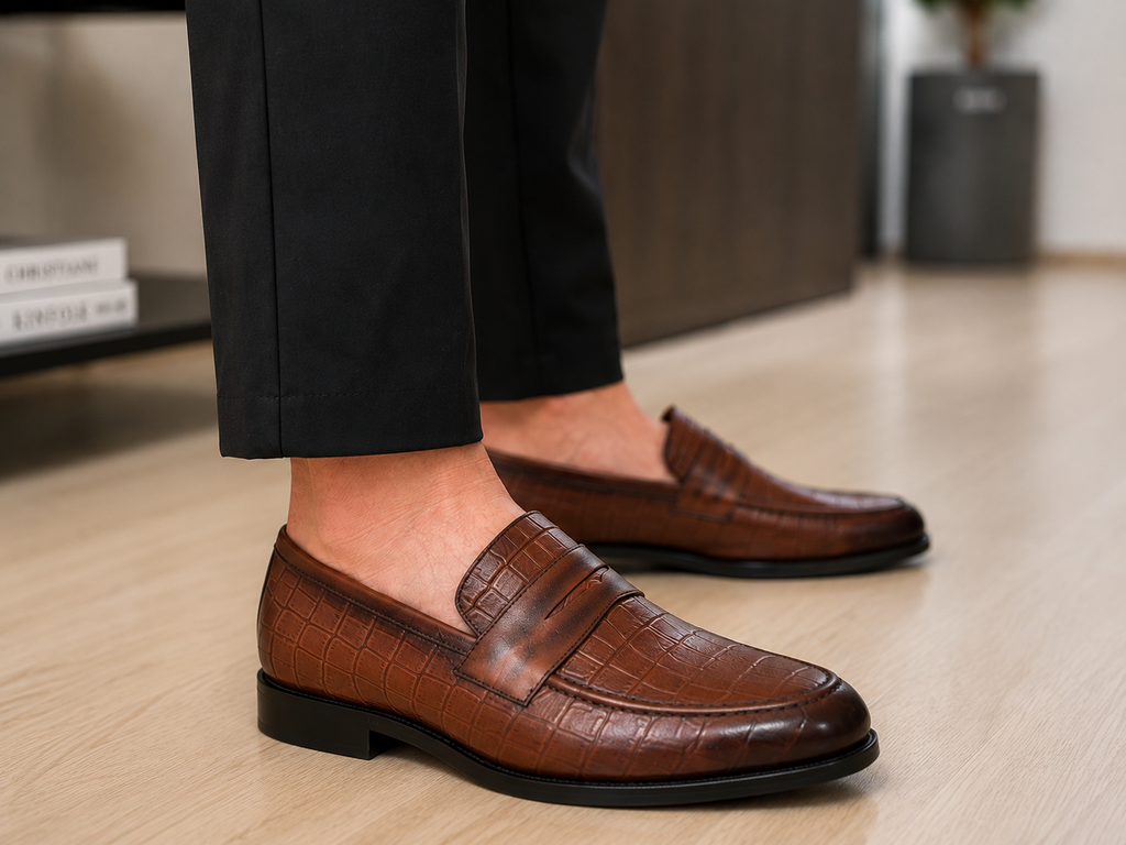 100 % Leder Schuhe Braun