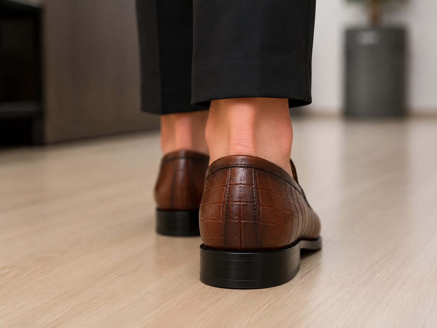 100 % Leder Schuhe Braun