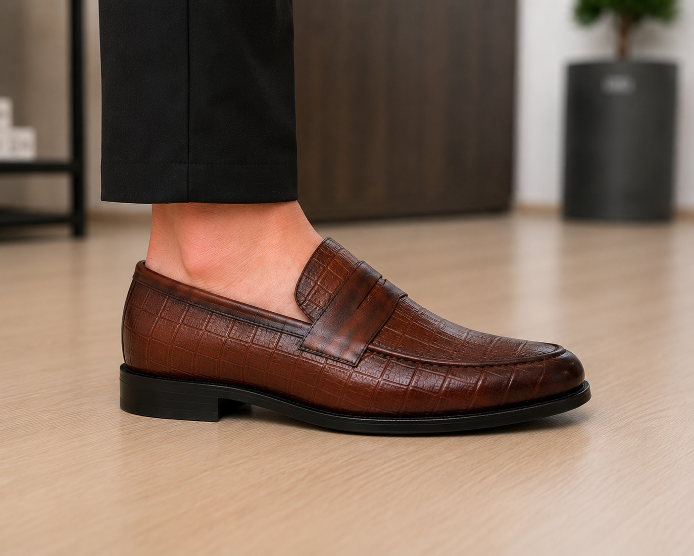 100 % Leder Schuhe Braun