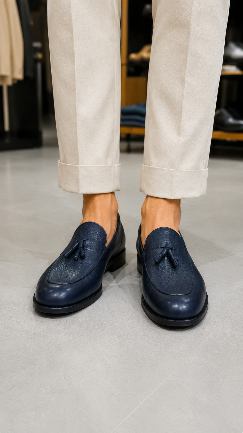 Marineblau Schuhe aus 100% Leder