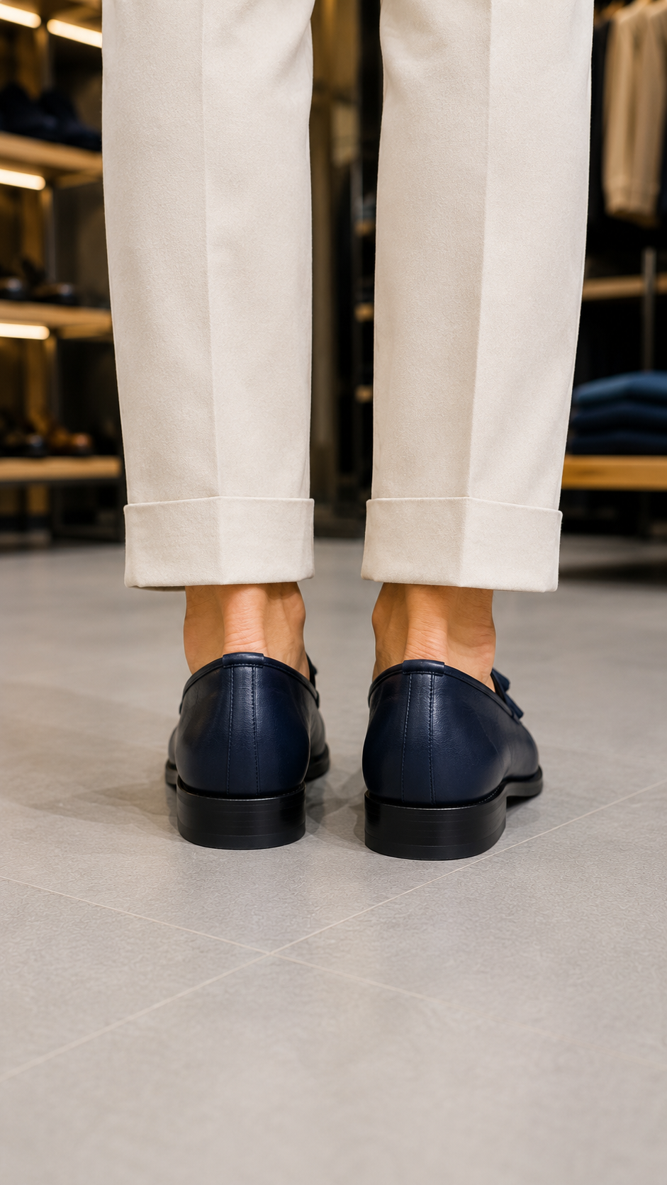 Marineblau Schuhe aus 100% Leder
