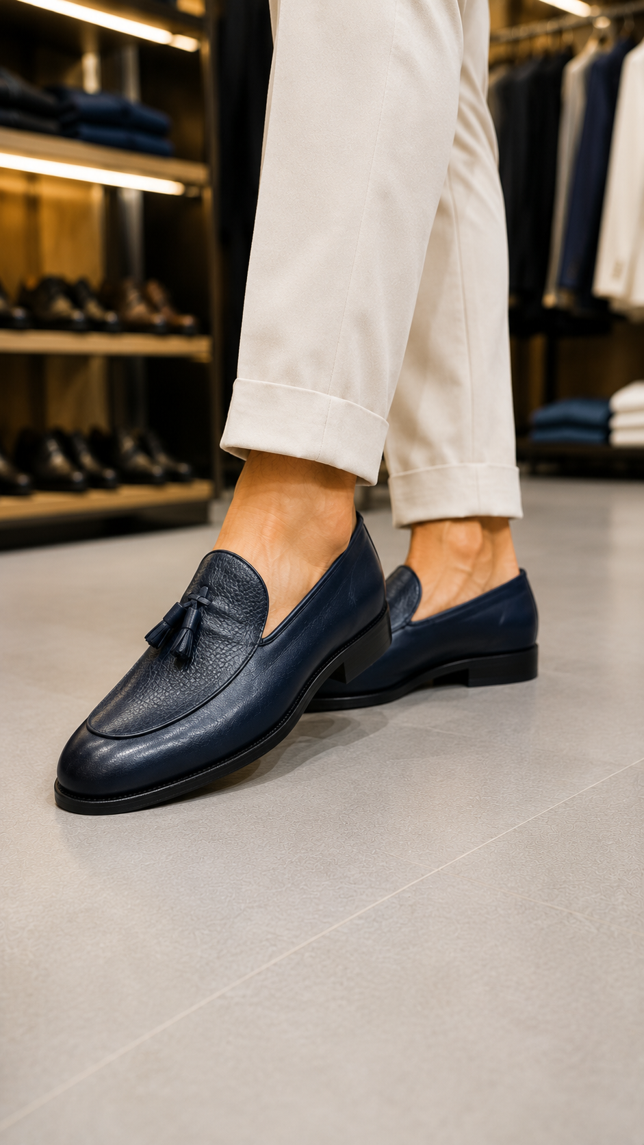 Marineblau Schuhe aus 100% Leder