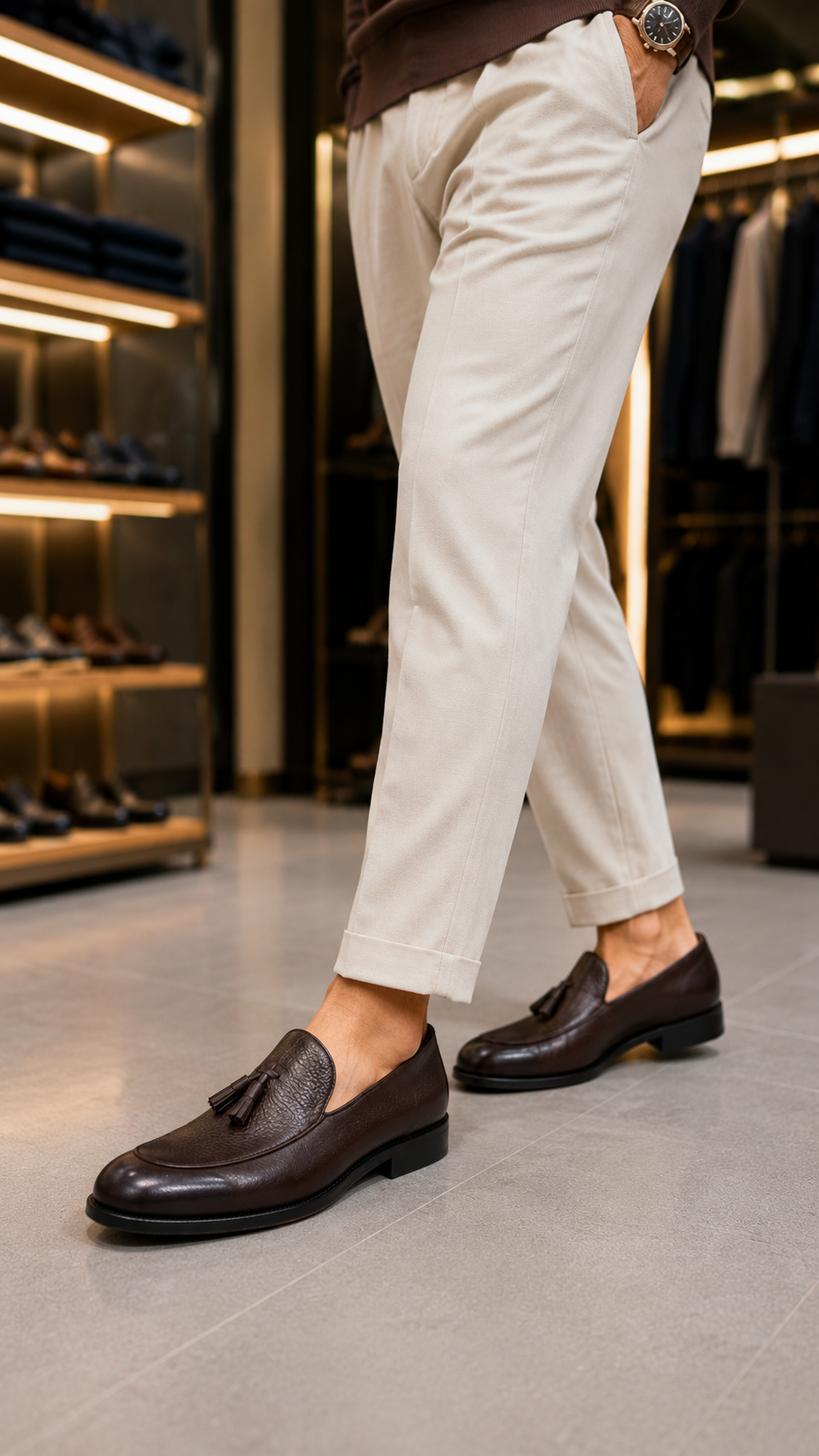 Braune Schuhe aus 100% Leder