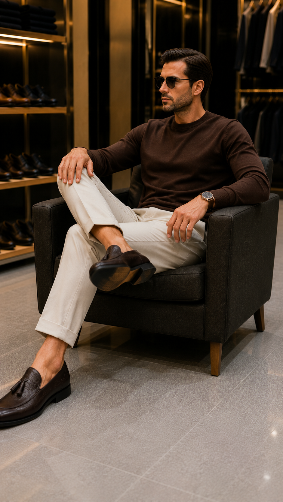 Braune Schuhe aus 100% Leder