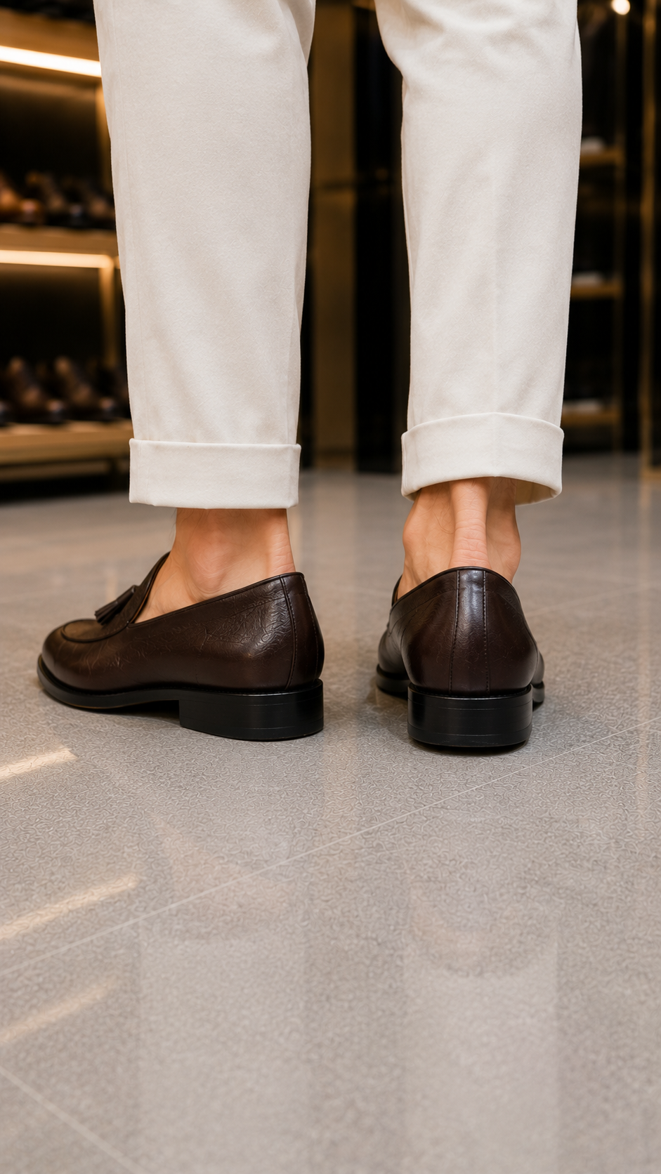Braune Schuhe aus 100% Leder