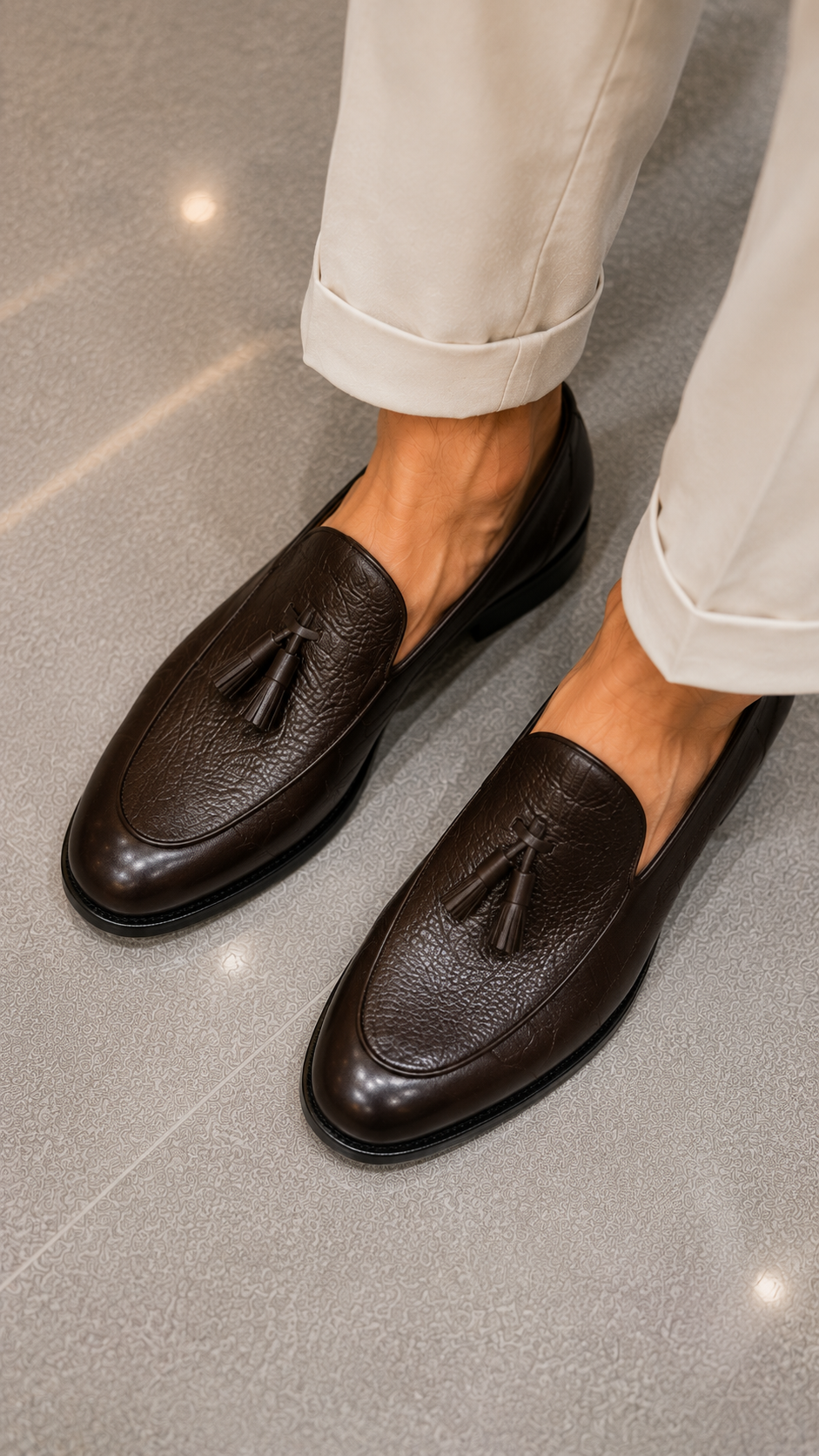 Braune Schuhe aus 100% Leder