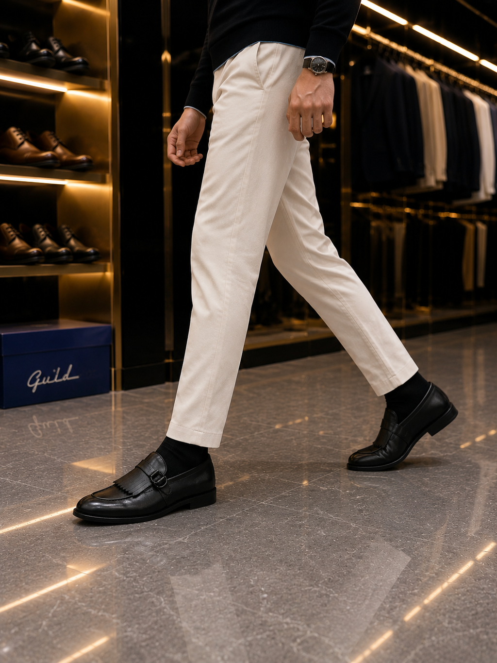Schwarze Loafer Schuhe aus 100 % Leder