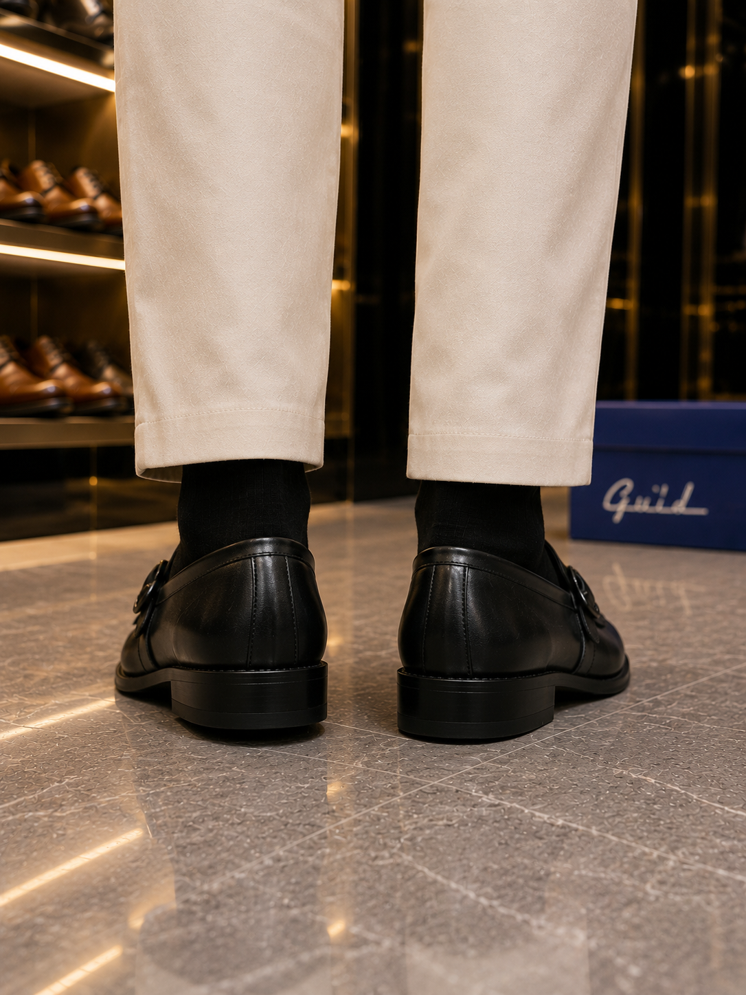 Schwarze Loafer Schuhe aus 100 % Leder