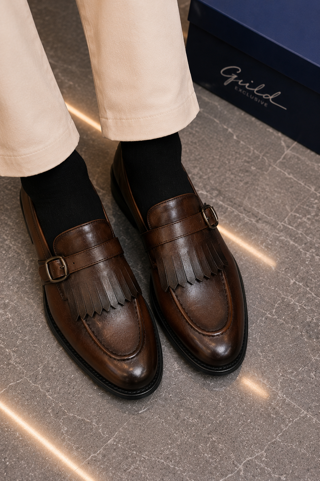Braune Loafer Schuhe aus 100 % Leder