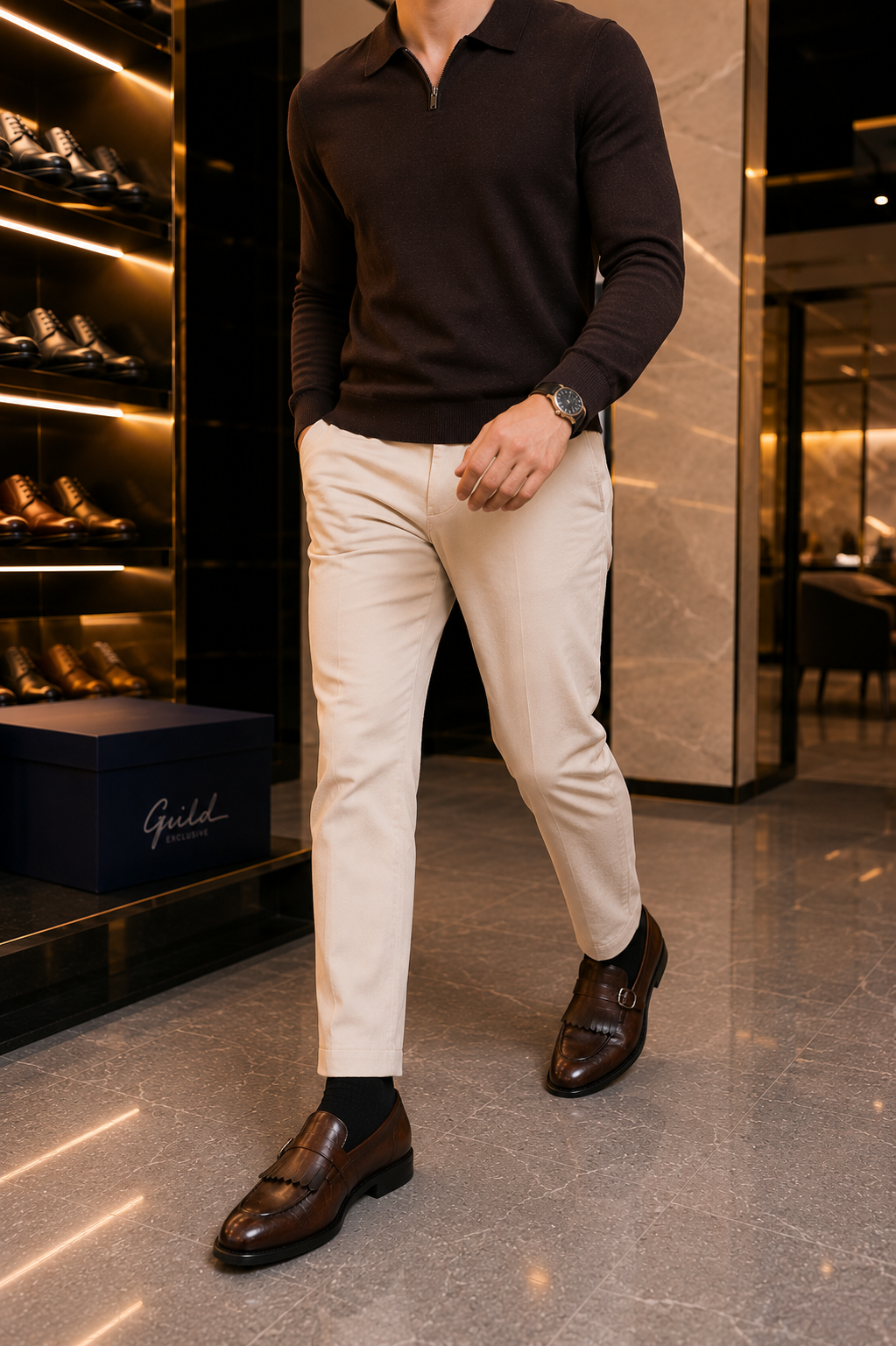 Braune Loafer Schuhe aus 100 % Leder