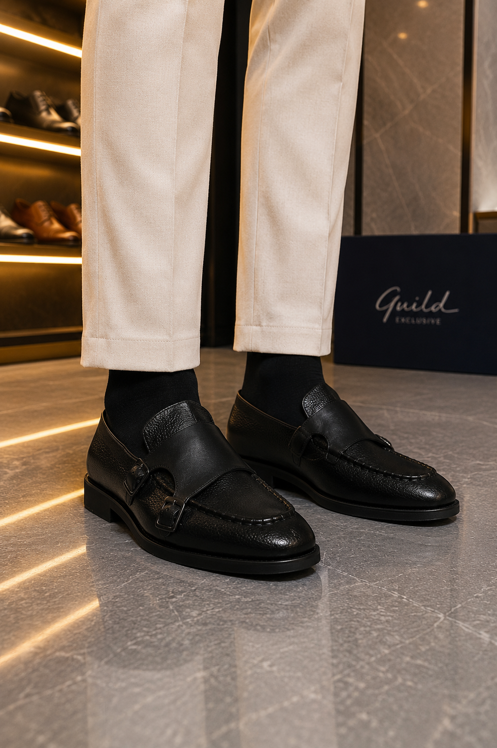 Schwarze Loafer Schuhe aus 100% Leder