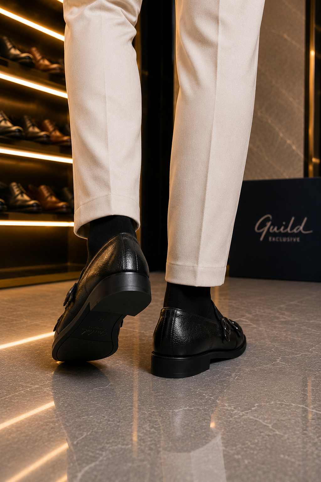 Schwarze Loafer Schuhe aus 100% Leder