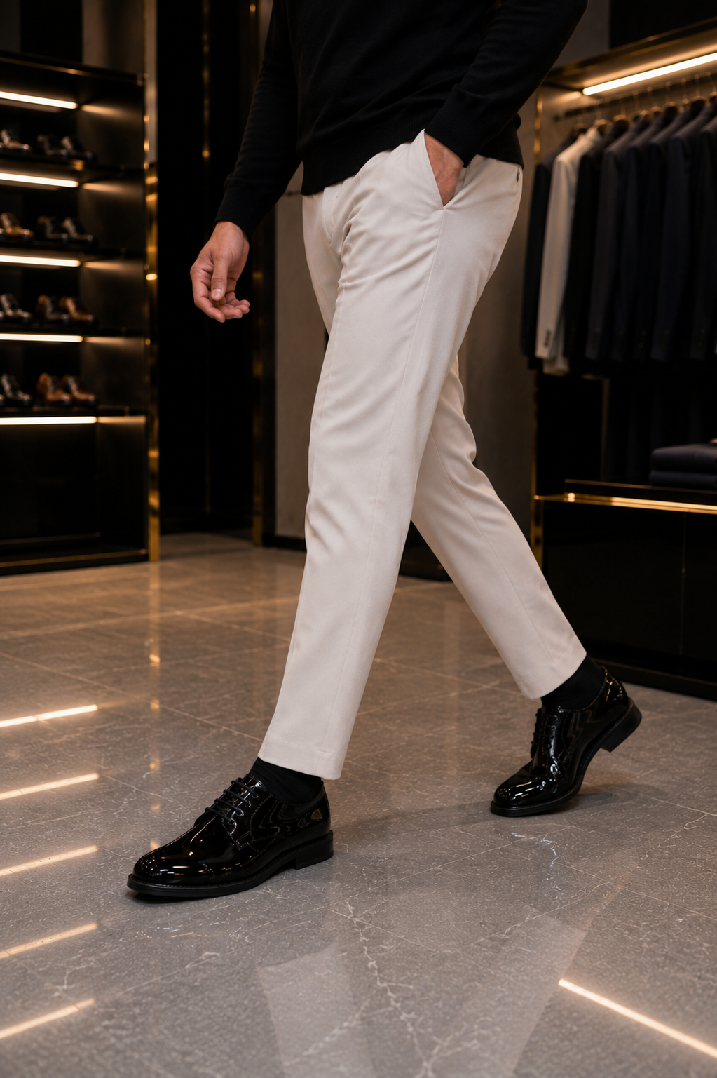 Schwarze Schnürschuhe aus Lackleder, 100 % Leder