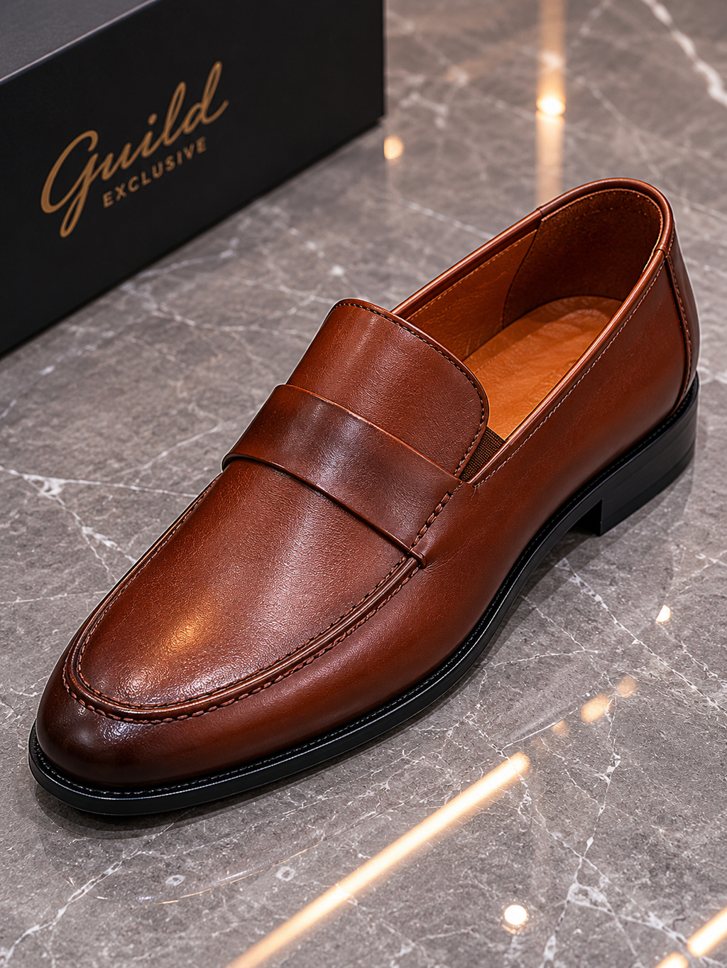 Schuhe in Hellbraun, 100% Leder.
