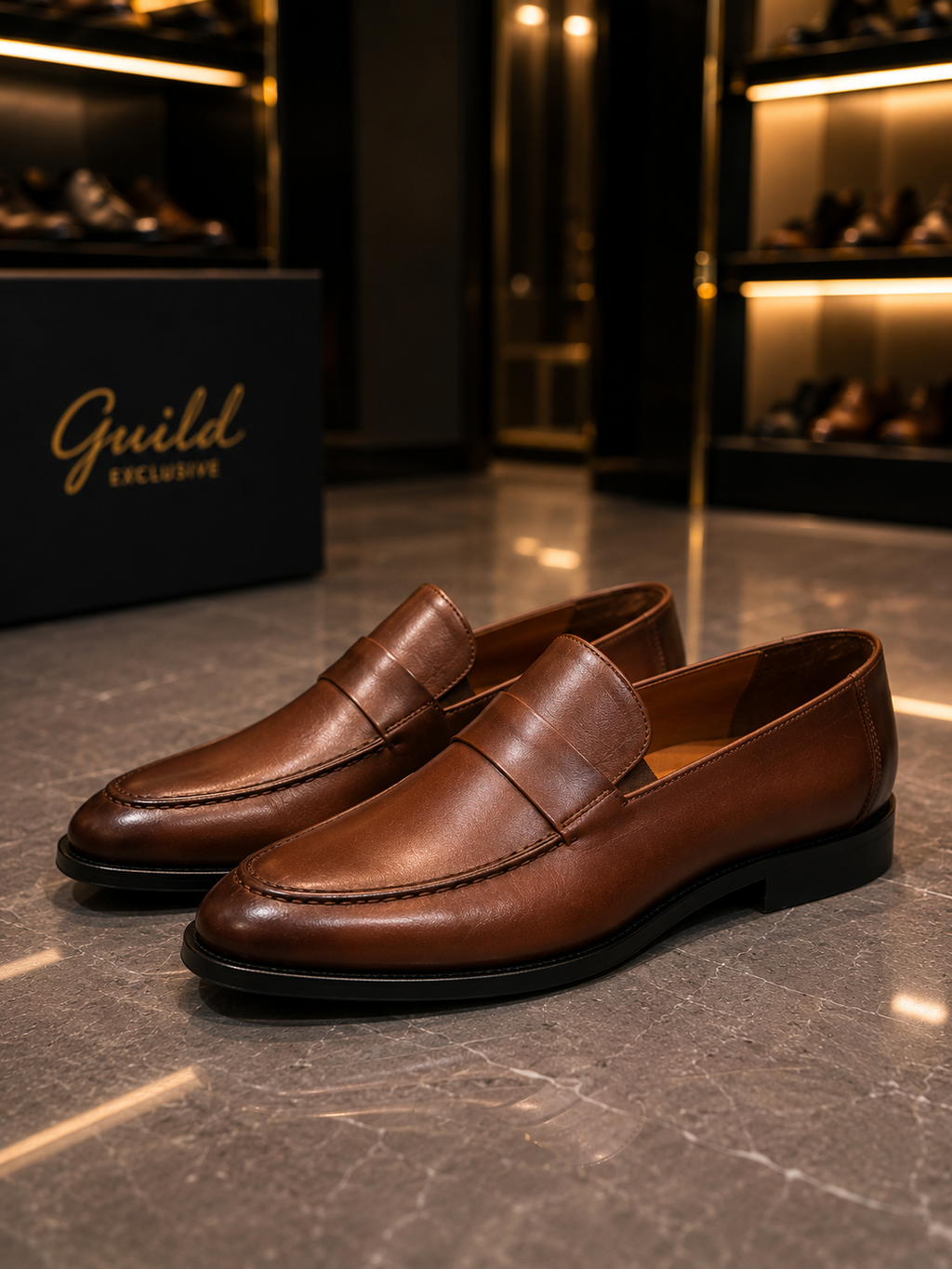 Schuhe in Hellbraun, 100% Leder.