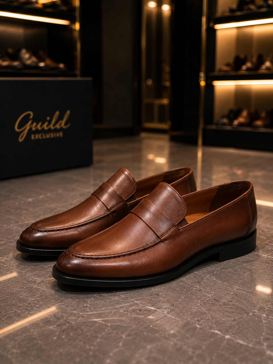 Schuhe in Hellbraun, 100% Leder.