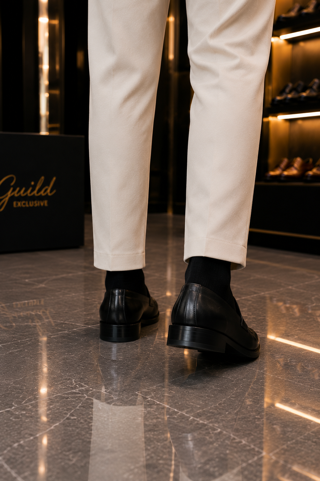 Schwarze Schuhe, 100% Leder