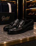 Schwarze Schuhe aus 100 % Leder