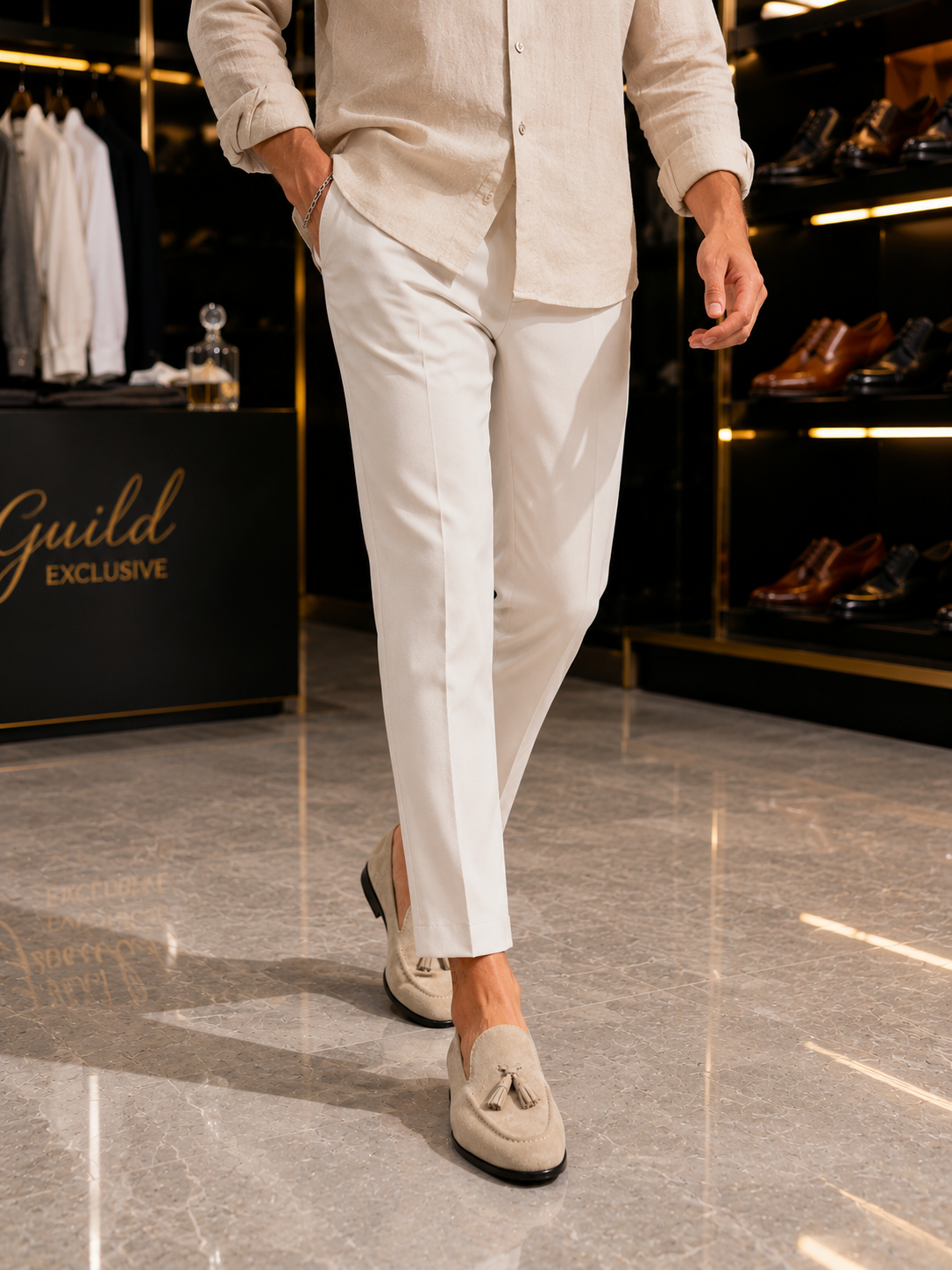 100% Leder Beige Wildlederschuhe