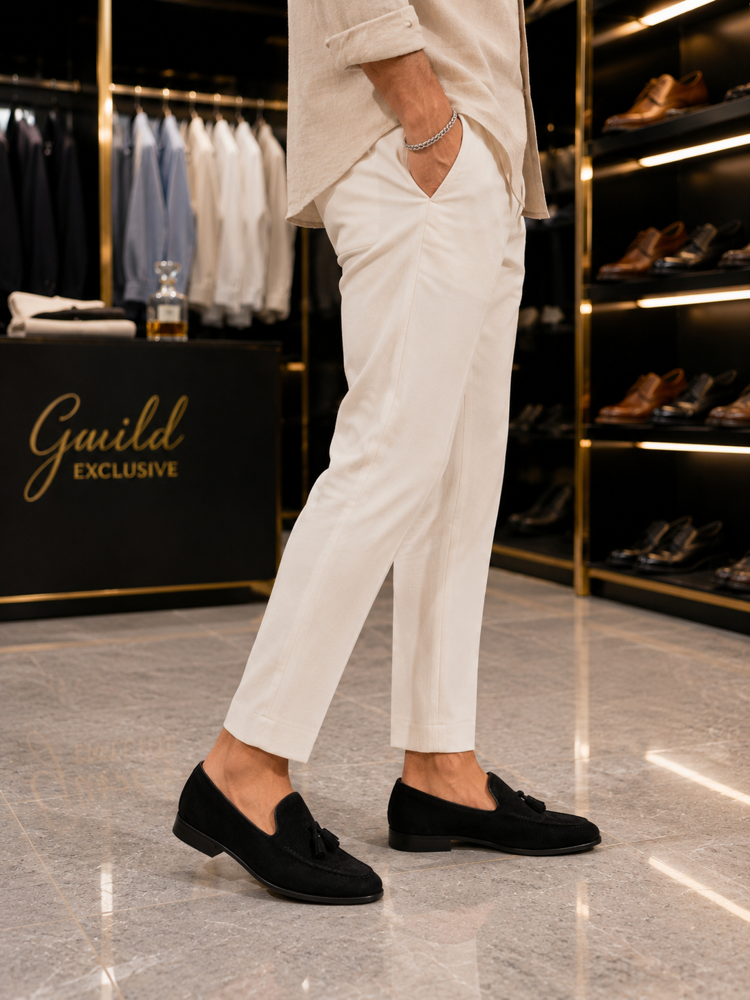 Schwarze Wildlederschuhe aus 100 % Leder