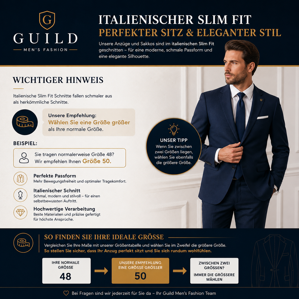 Guild Portici Super Slim Fit 3-teilige mit Weste Anzug Schwarz