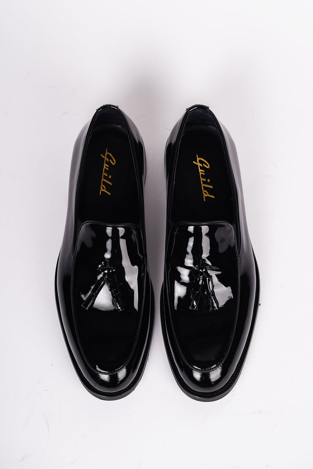 Guild 6205 Schwarze Lacklederschuhe aus 100 % Leder