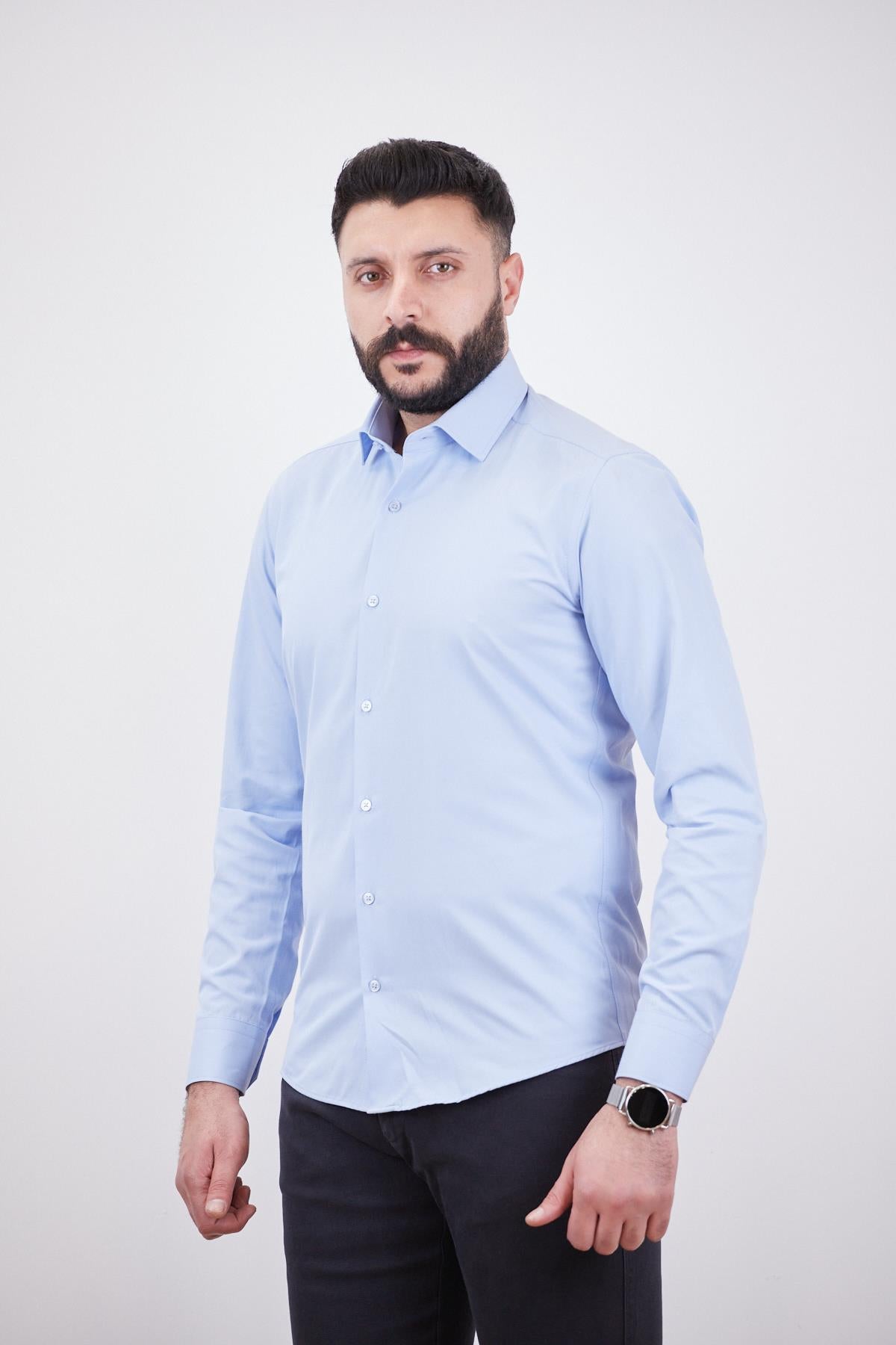 Guild 7011 Regular Fit Hemd Hellblau