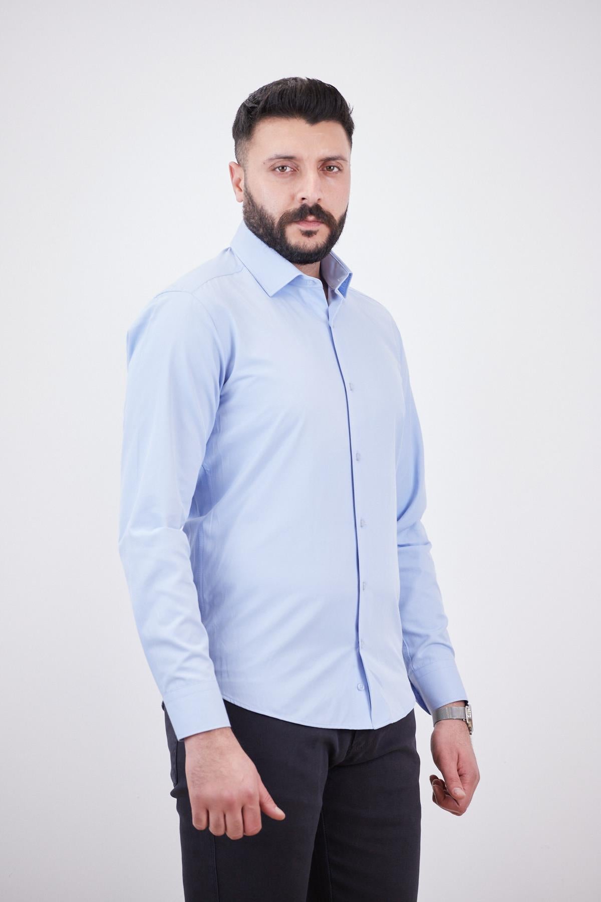 Guild 7011 Regular Fit Hemd Hellblau