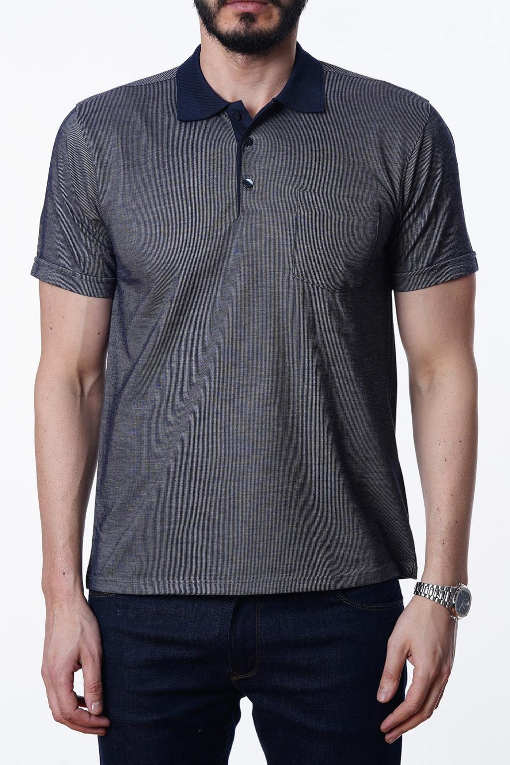 Guild 8002 Regular Fit Pocket Indigo T-Shirt