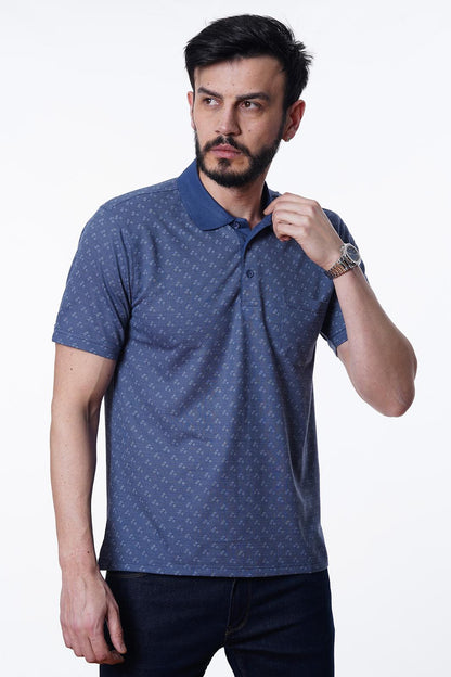 Guild 8003 Regular Fit Taschen-Indigo-T-Shirt