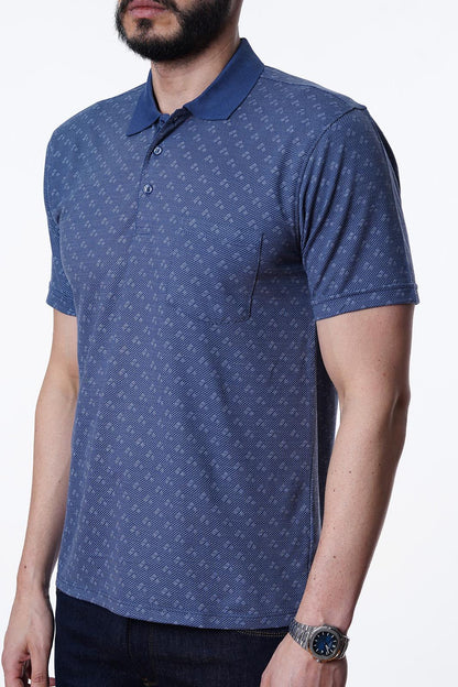 Guild 8003 Regular Fit Taschen-Indigo-T-Shirt