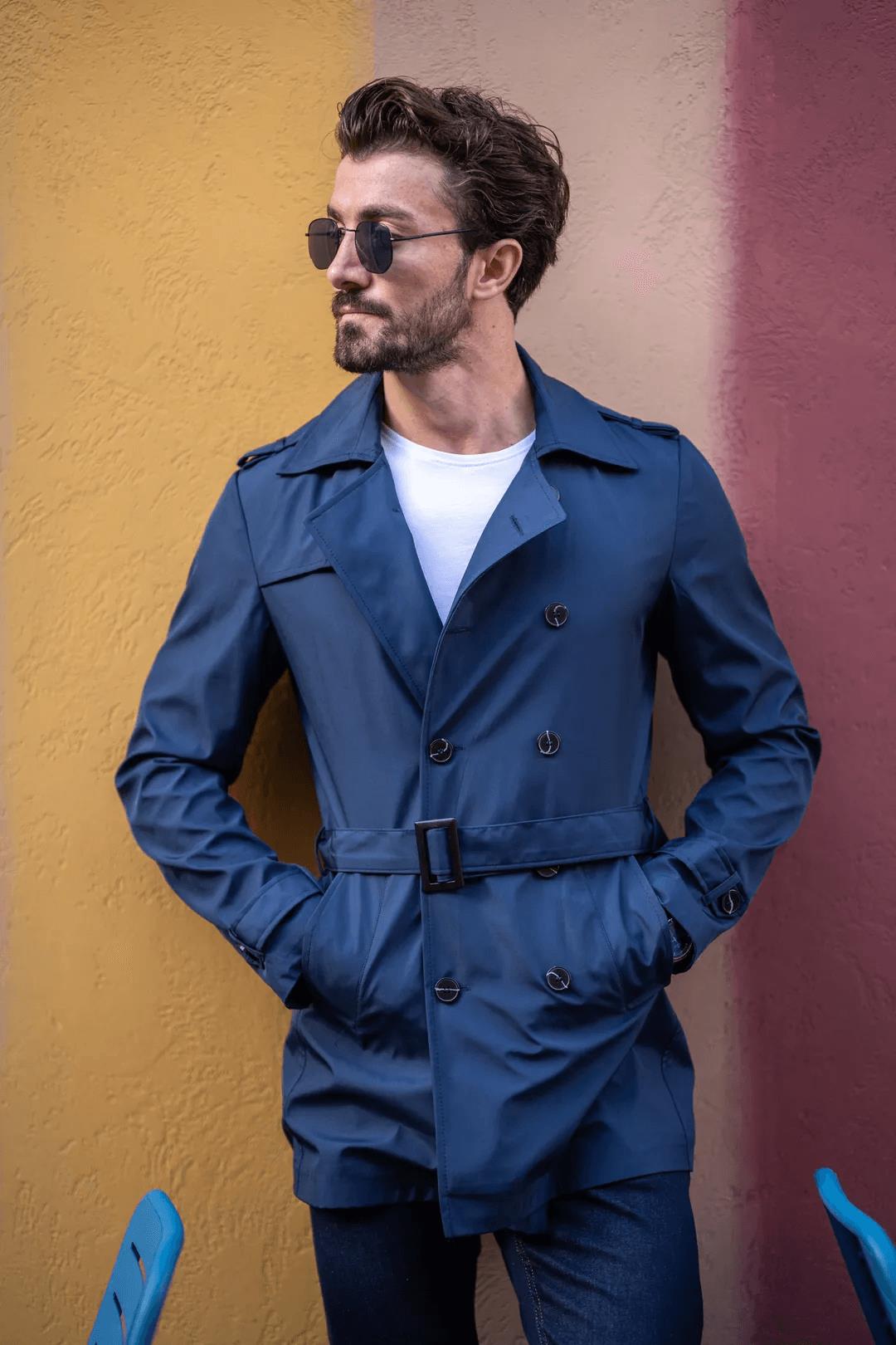 Guild Florina Marineblauer Trenchcoat