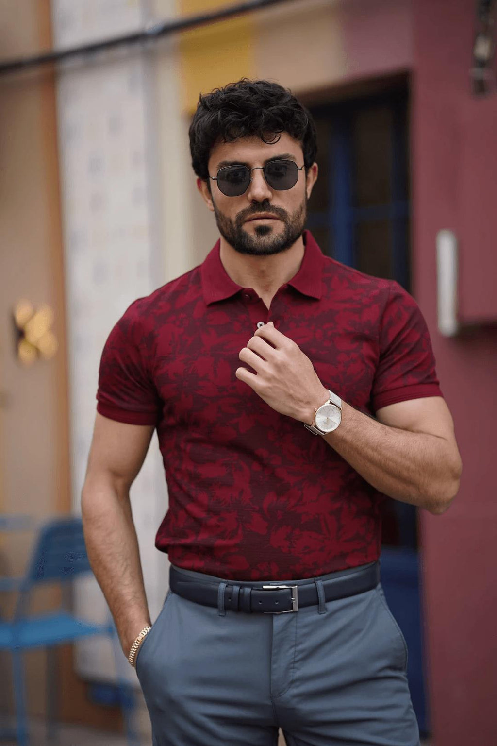 Guild Hamilton Claret Red T-Shirt