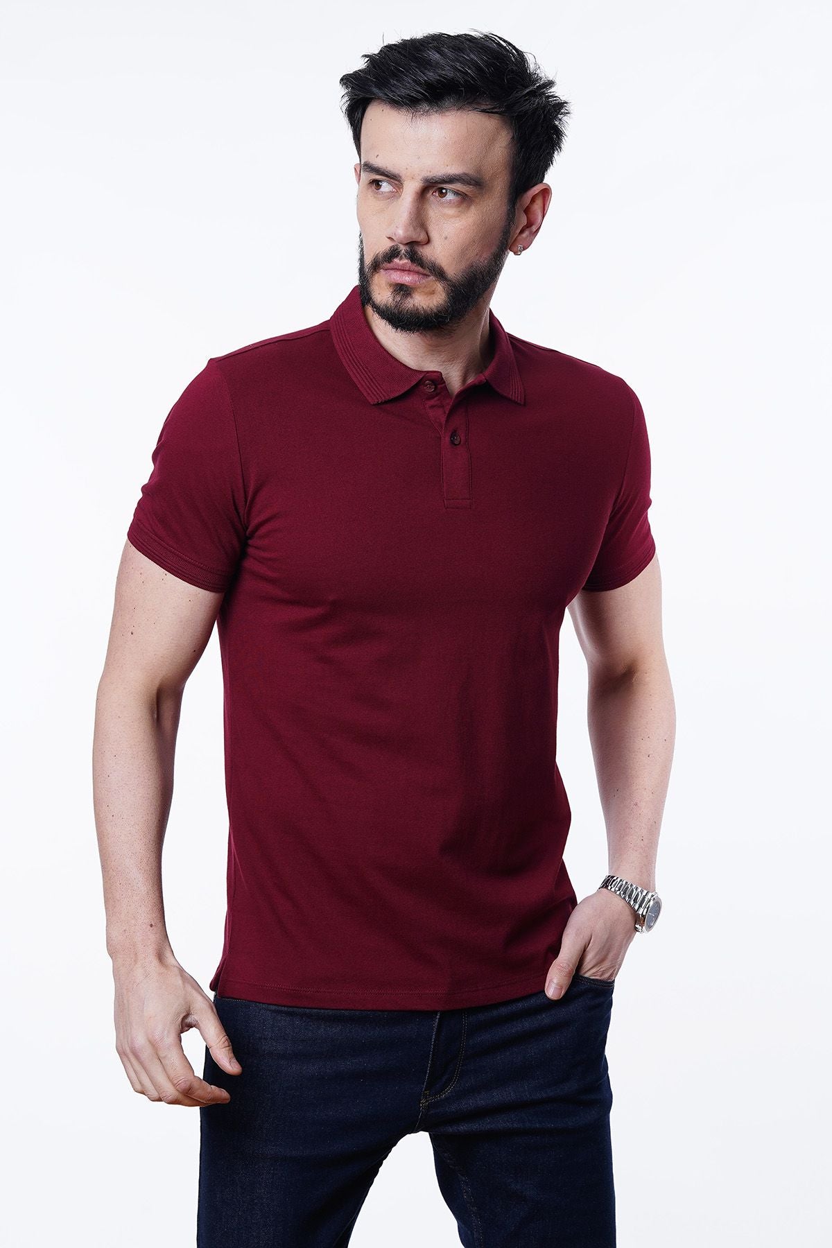 Guild Marakesh Regular Fit Bordo T-Shirt