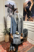 Guild Milos Slim Fit 3-teilig mit Weste Anzug Anthrazit