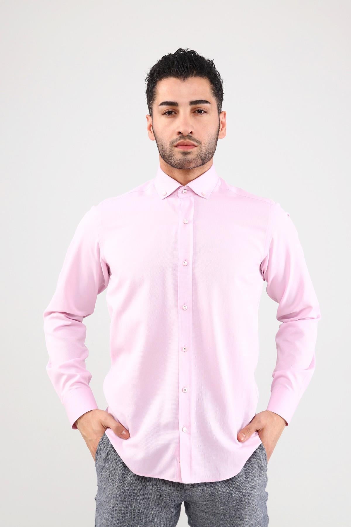 Guild Oxford 7001 Slim Fit rosa Hemd