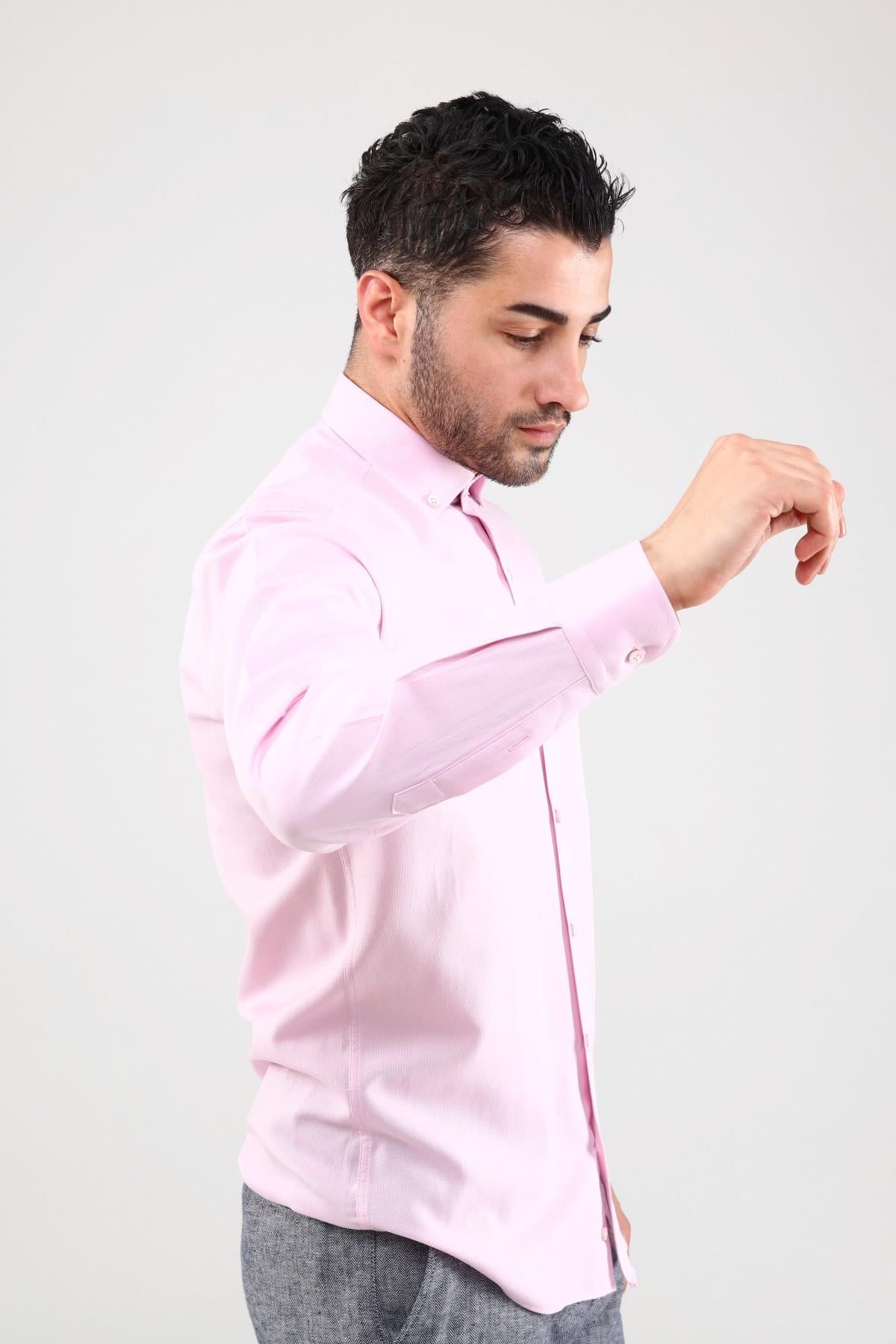 Guild Oxford 7001 Slim Fit rosa Hemd