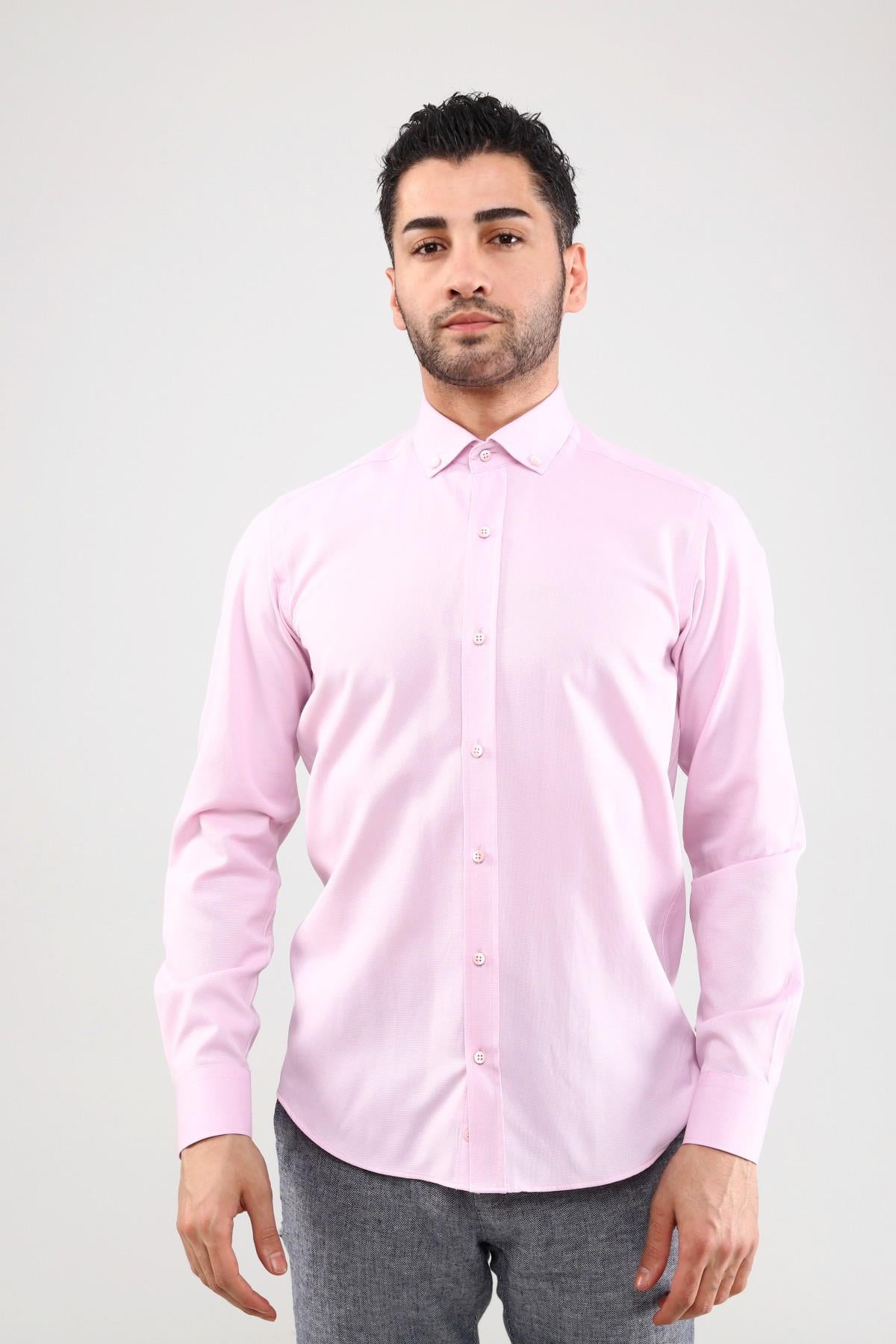 Guild Oxford 7001 Slim Fit rosa Hemd