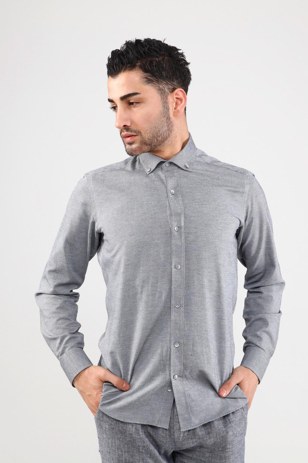 Guild Oxford 7001 Slim Fit Graues Hemd