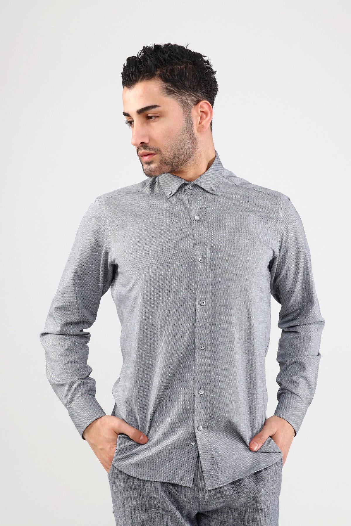 Guild Oxford 7001 Slim Fit Graues Hemd