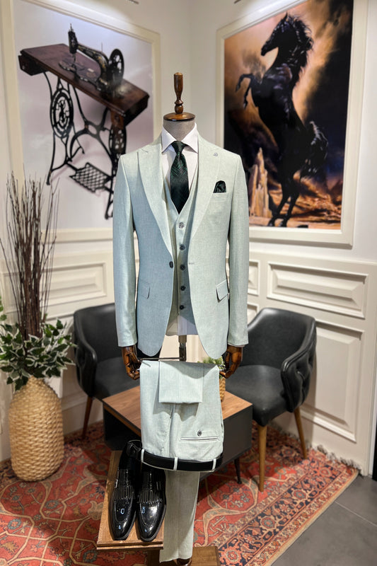 Guild Pleven Slim Fit Green Suit